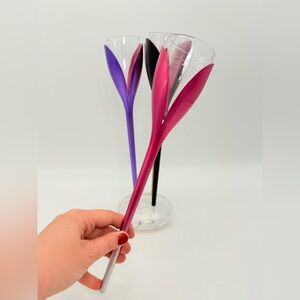 Moët & Chandon Champagne Flutes, Set of 4 with Stand, barware